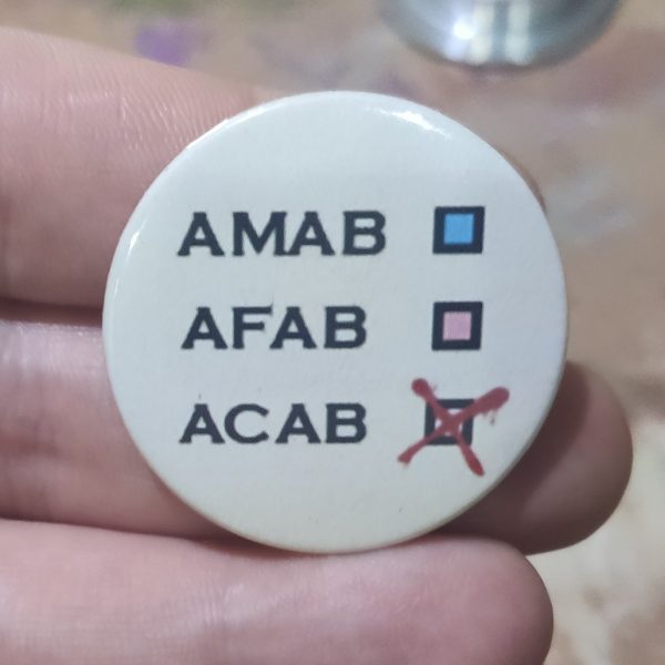 Checkboxes saying AMAB, AFAB, ACAB (red cross in the ACAB box)
